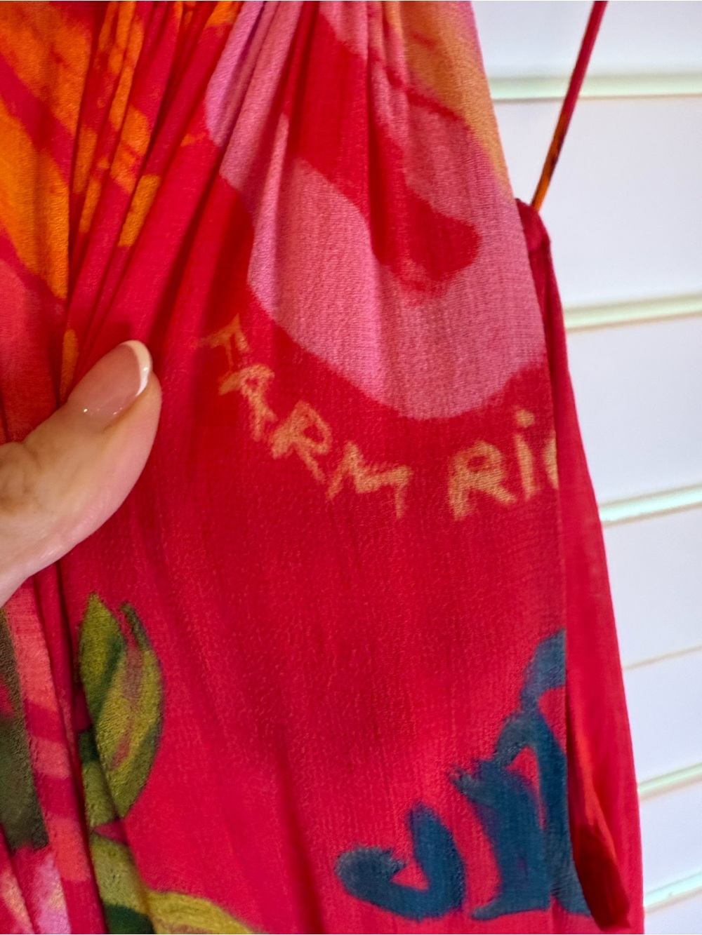 FARM Rio Red and Orange Floral Tiered Maxi Dress - Picture 5 of 10